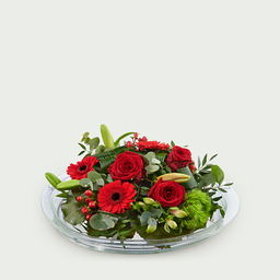 Onderzoek straal leg uit Bloemstuk rood - Bosch bloemen online